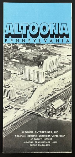 1970s Altoona Pennsylvania Industrial Expansion Corp Vintage Travel Brochure