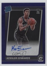 2021 Panini Donruss Optic Purple Prizm Signatures Kessler Edwards #154 Auto 0b12