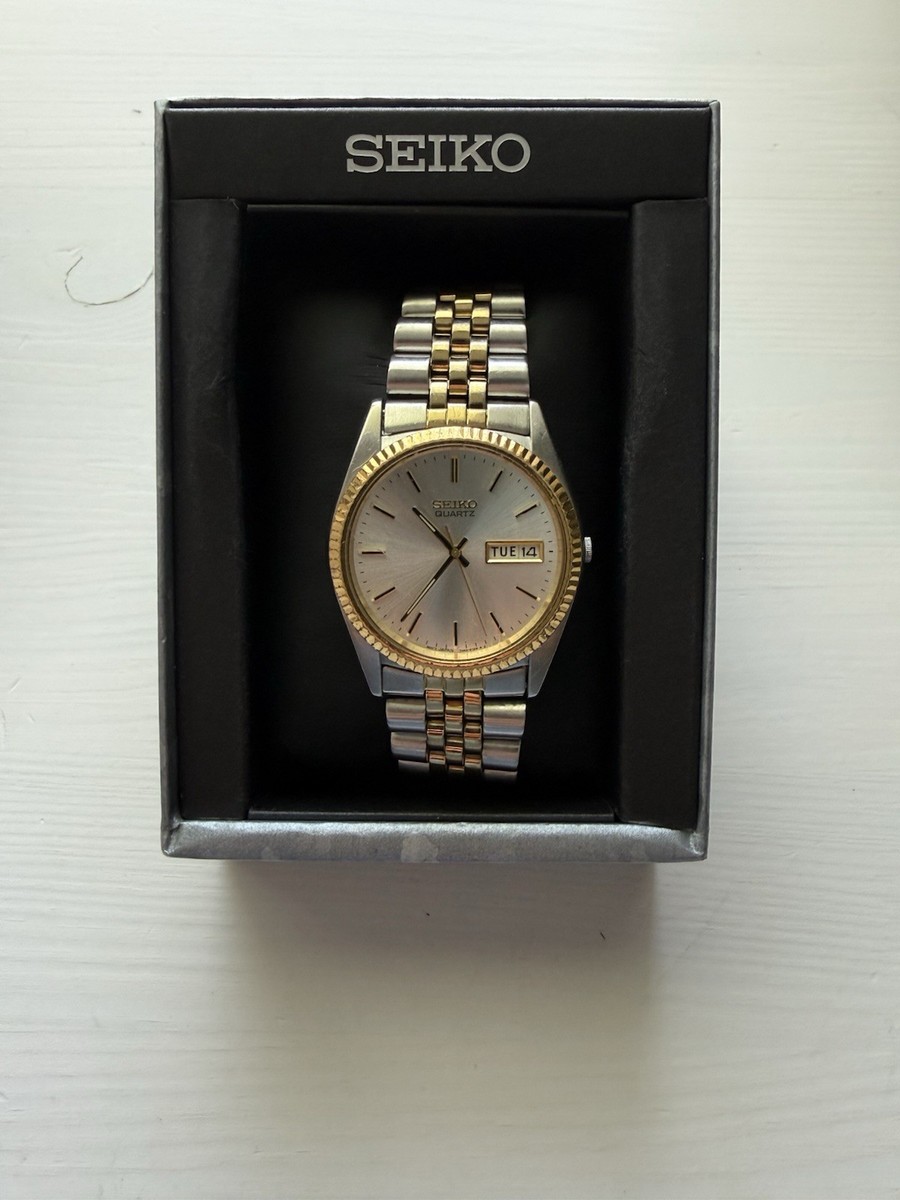 イオーヌサンプロ7　SAN様 Seiko 7N43-8111 Quartz President Day Date Two Tone Silver Gold