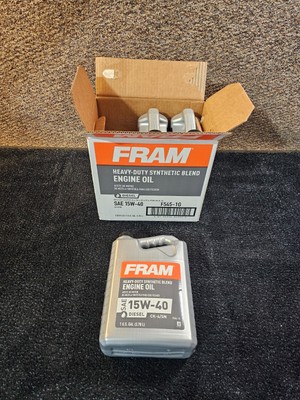 (QTY 3) FRAM F545-1G Heavy Duty Synthetic Blend SAE 15W-40 Engine Oil