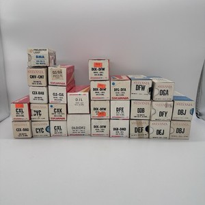 Lot of 28 Vintage Projector Bulbs Lamps Sylvania & 1 GE New & Used in Box