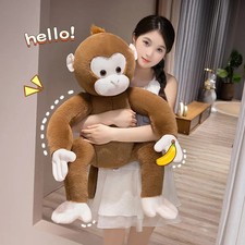 40cm Lifelike Sitting Monkey Plush Toy Soft Stuffed Animal Doll Gift