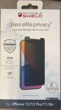 ZAGG InvisibleShield Elite Privacy Screen Protector iPhone 12 Pro, 12, 11, XR