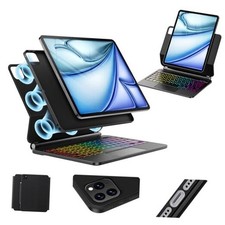 Keyboard Case for iPad Air 13 inch M3 2025/M2, 2024 ,iPad Pro 12.9 inch Black
