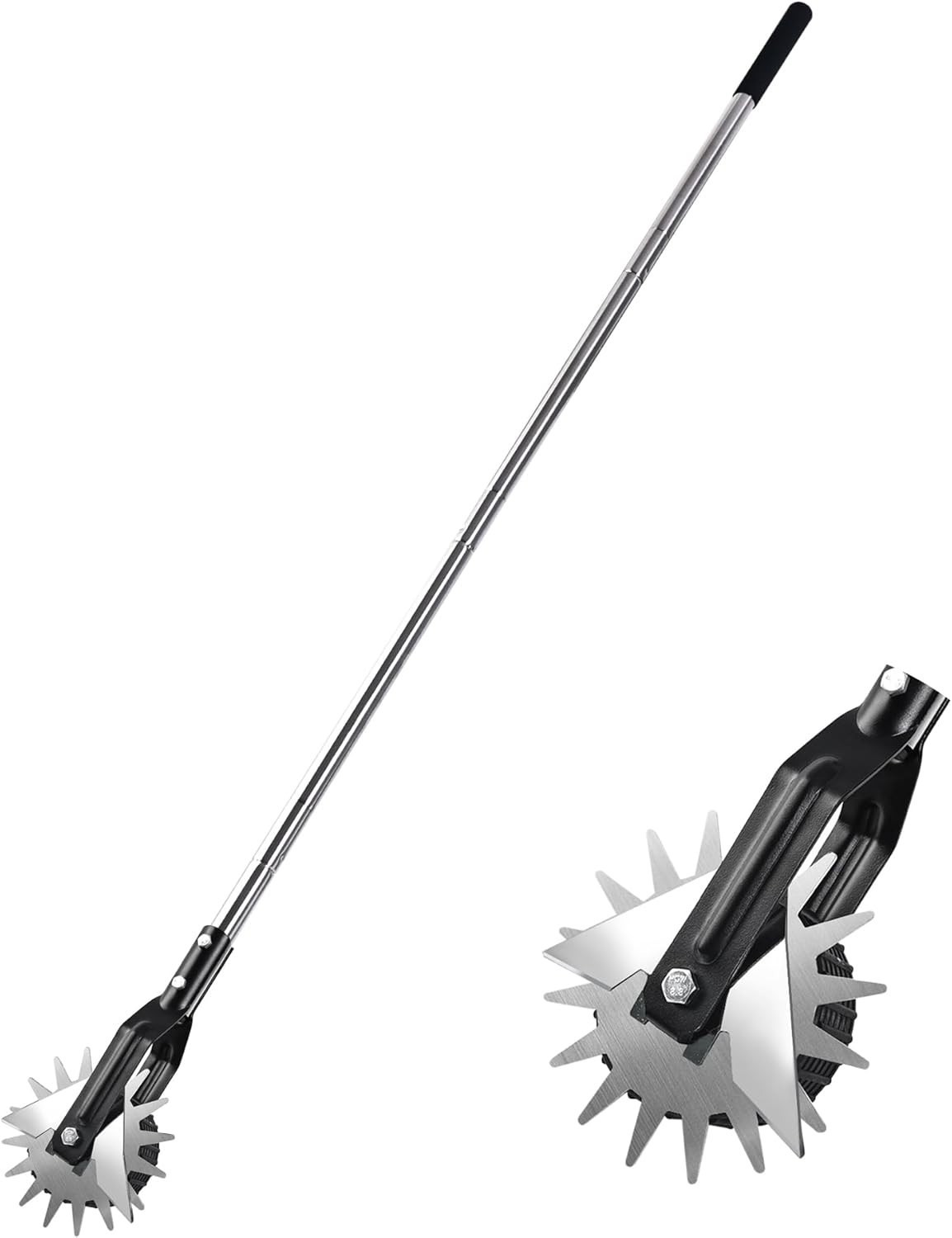 Wheel Rotary Edger Lawn Tool Grass Edge Trimmer Sidewalk Manual Lawn Edger 58.3"