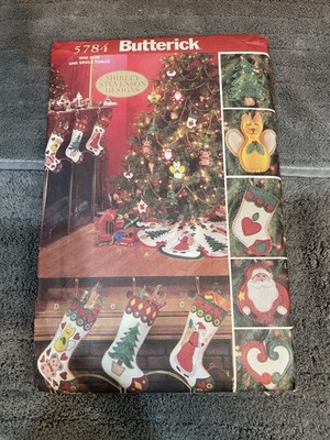 Butterick Crafts Sewing Pattern American Tradition Christmas stocking skirt 5784