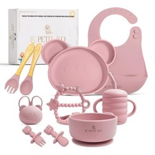 Silicone Baby Feeding Set - Complete Baby Led Weaning Supplies with Non-Toxic...