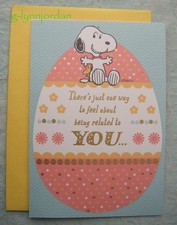 Peanuts Snoopy Easter Related to You Hallmark Greeting Card New 604 