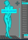 Resin Beauty Lady Girl Unpainted 3 scales Choice