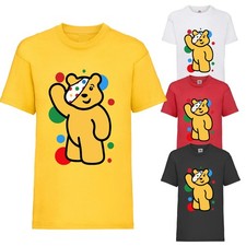 Kids Boys Girls Children In Need T-Shirt Childrens Pudsey Bear School Tee Gift