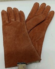 NWT 1970s Genuine Suede Leather Gloves Size 7 M Old/New Stock Womens