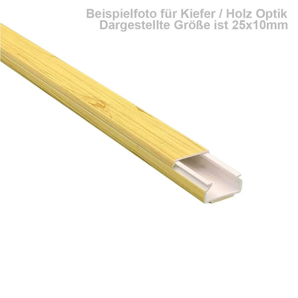 Kabelkanal 25x15 mm Holzoptik Kiefer / Fichte selbstklebend 1 m Aufputz - Bild 3 von 4