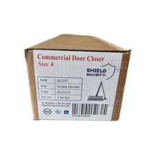 20+ Shield Security 801207, Size 4 Commercial Door Closer  - Aluminum Finish