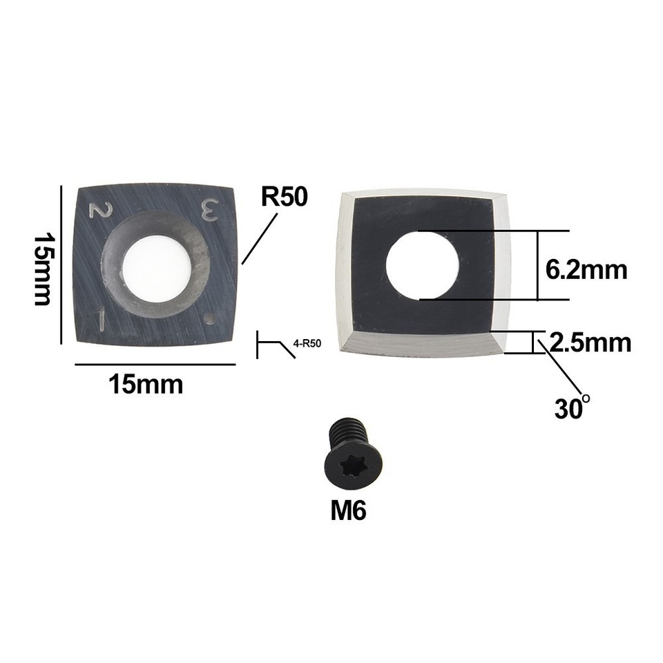 Carbide Tool Insert 15x15x2.5mm with Mirror Finish for Longer Tool Life ...
