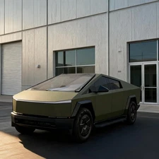 Cybertruck DIY PreCut Paint Protection Film Wrap PET Color PPF Military Green