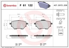 Bremsbelagsatz Scheibenbremse PRIME BREMBO P 61 122 für PEUGEOT C4 308 OPEL A18