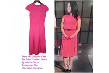 ASOS High Split Skater Midi Dress In Pink Size 0