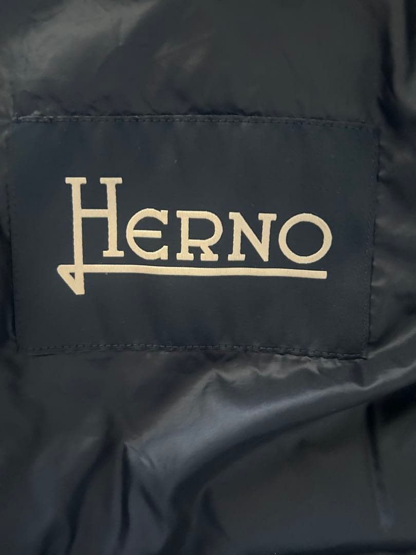 Herno Checked Down Jacket Gray Feathers Removable… - image 5