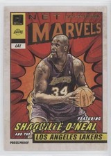 2021 Donruss Net Marvels Press Proof Gold Foil Black Text Shaquille O'Neal 02ez