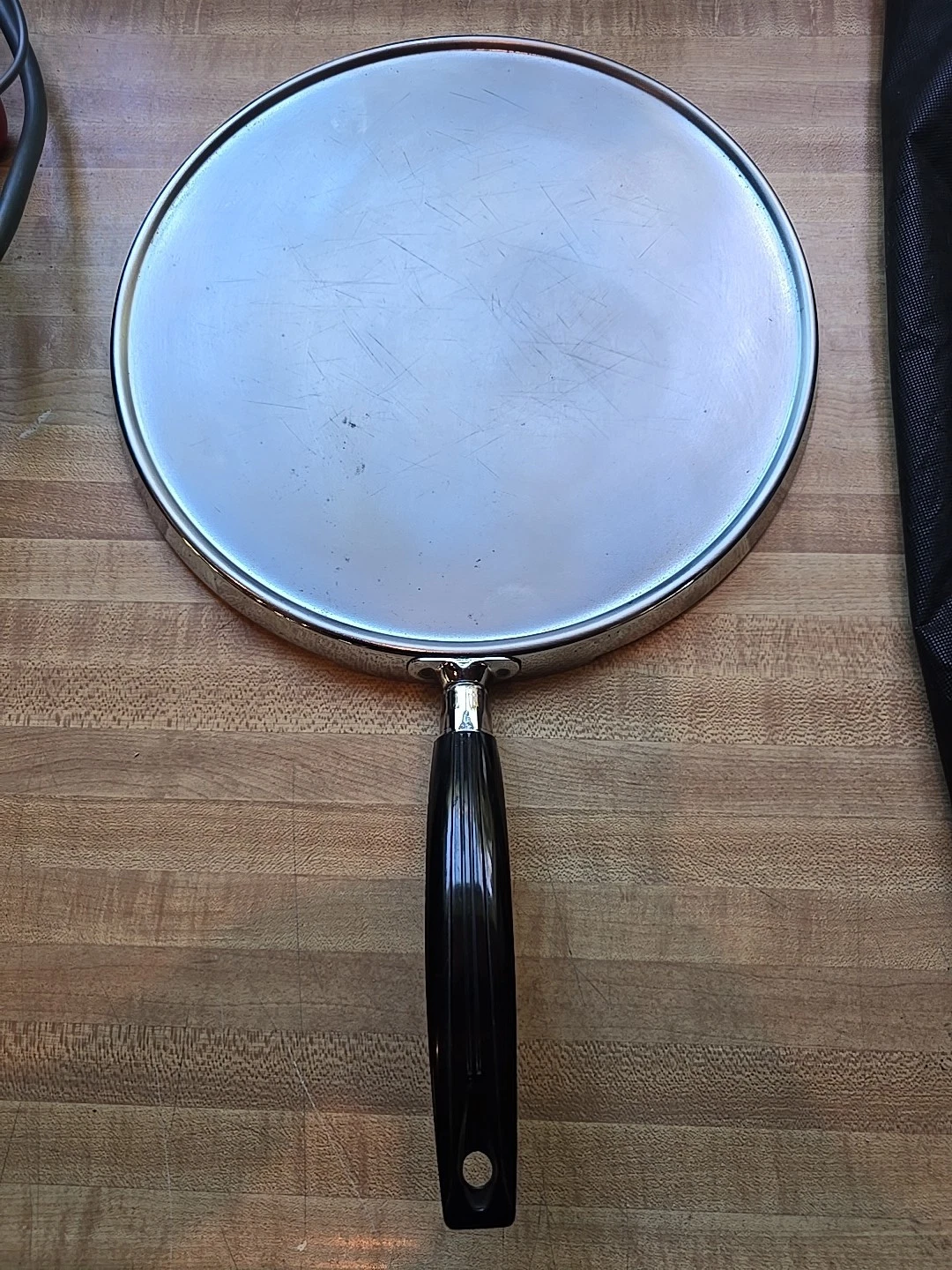 Vtg 1960s Everedy Co 11.5 inch Round Flat Griddle Grill Stainless Steel