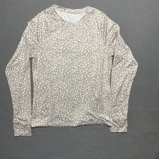 Hurley Top Women's Long Sleeve Size L Neutral Base Layer Yoga  Athleisure pocket