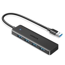 UGREEN USB 3.0 Hub, 4 Ports A Splitter Ultra-Slim '0.5 feet' , Black