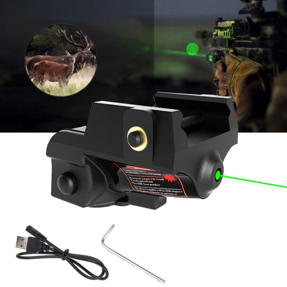 USB Rechargeable Green Blue Laser Sight For Pistol Glock 17 19 Taurus G2C G3 G3C - Image 2 of 4