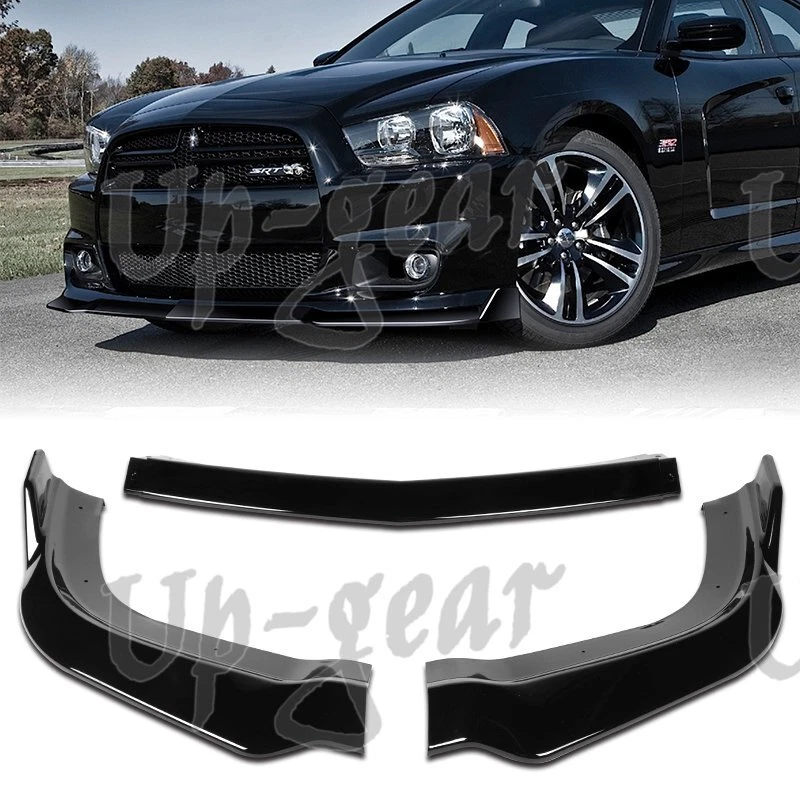Parachoques delantero pintado negro para Dodge Charger SRT 11-14 3 PIEZAS Foto 2 de 4