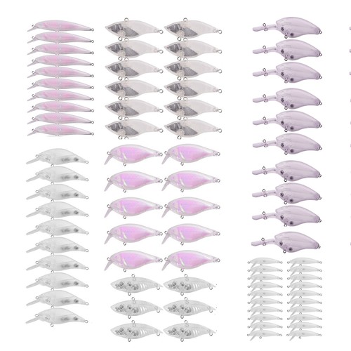 WLure 10 Pack Blank Unpainted Minnow Crankbaits - V5 Topwater Lipless Jerkbait Lures, 3 3/4 Inch - View #6