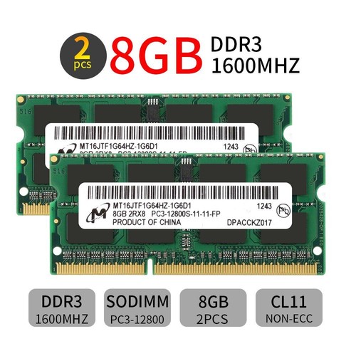 Micron 16GB 8GB 4GB PC3-12800S 2Rx8 DDR3 1600MHz 204Pin SODIMM Laptop Memory LOT - Picture 12 of 14