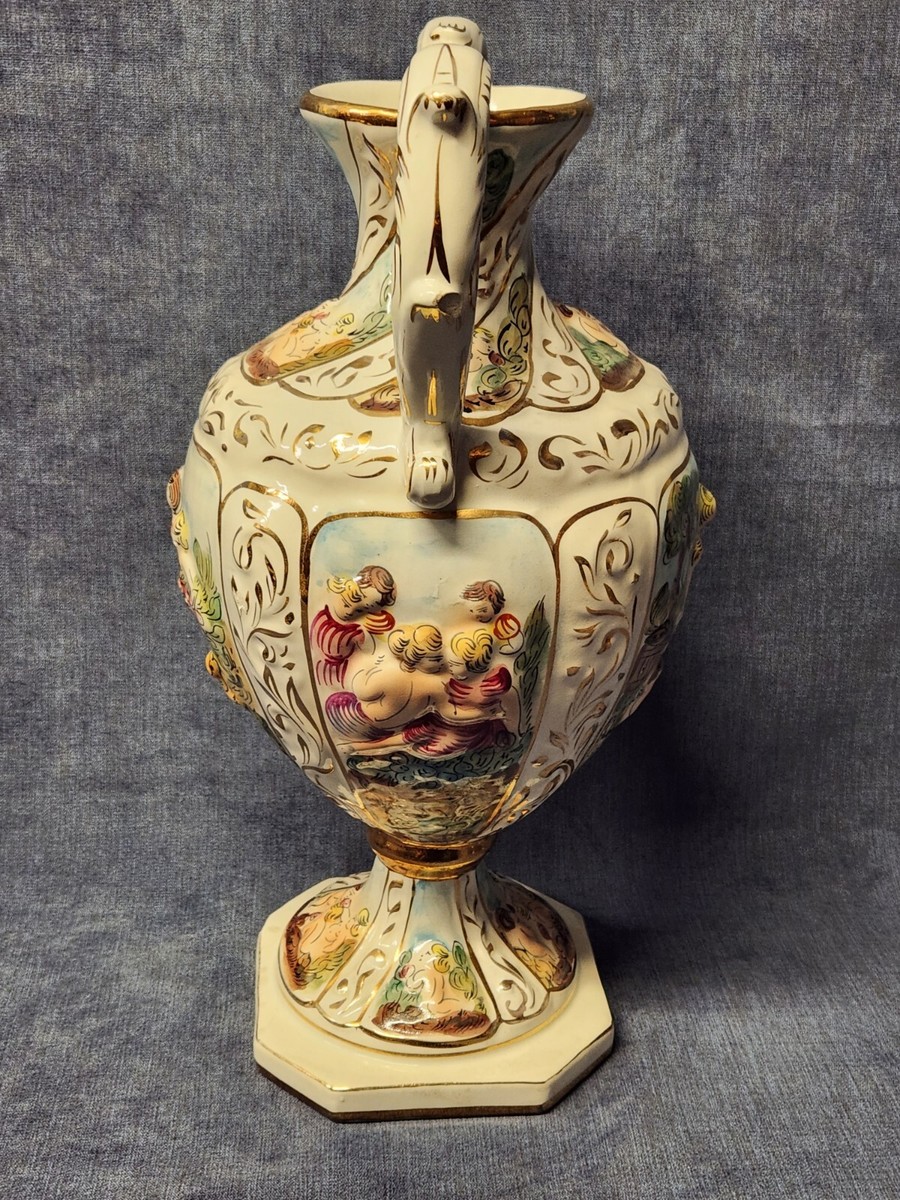 Capodimonte Florentine Hand Painted Cherubs Large 18