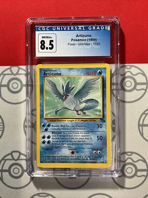 CGC 8.5 Articuno Non Holo Jungle Unlimited 2/62 Pokemon Card PSA