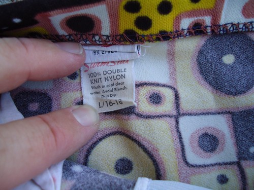Vintage Boy's Swimsuit swimwear Gold and Brown - thick material from 1970's - Picture 6 of 7