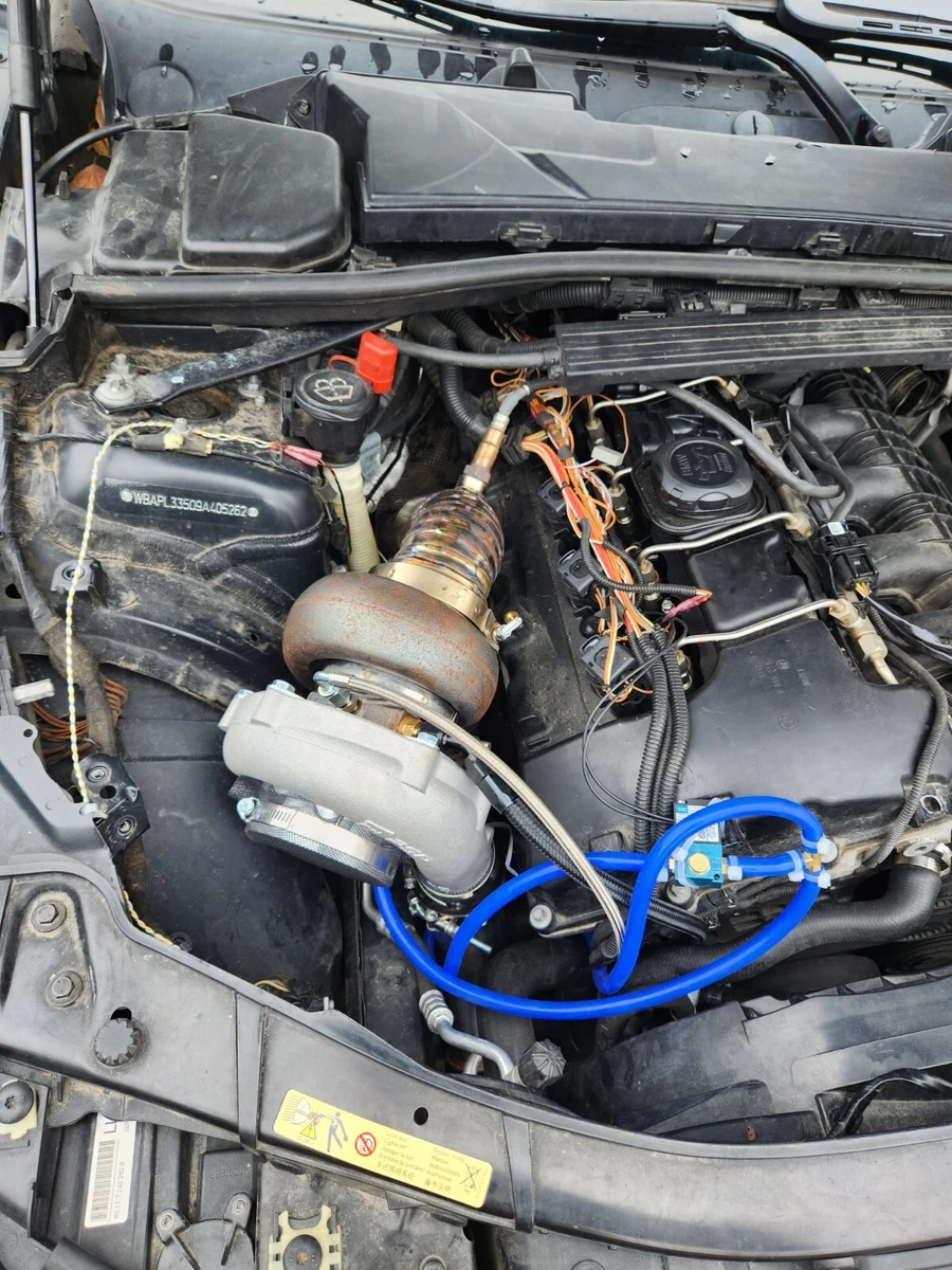 N54 top mount single turbo kit eBay