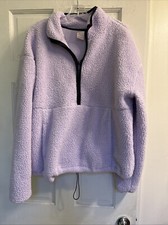 Women  s No Boundaries Lilac Plush Pullover Half Zip Size XXXL 21  WORN ONCE