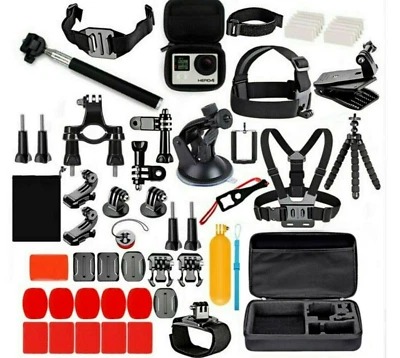 GoPro HERO Action Camera Accessories 77 in 1 Kit for Gopro 9,8, 7, 6, 5, 4. Case