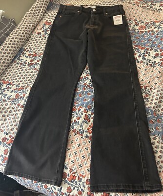 Women s SZ 8 Levi Strauss Signature Heritage High Rise Kick Boot Jeans~Black~