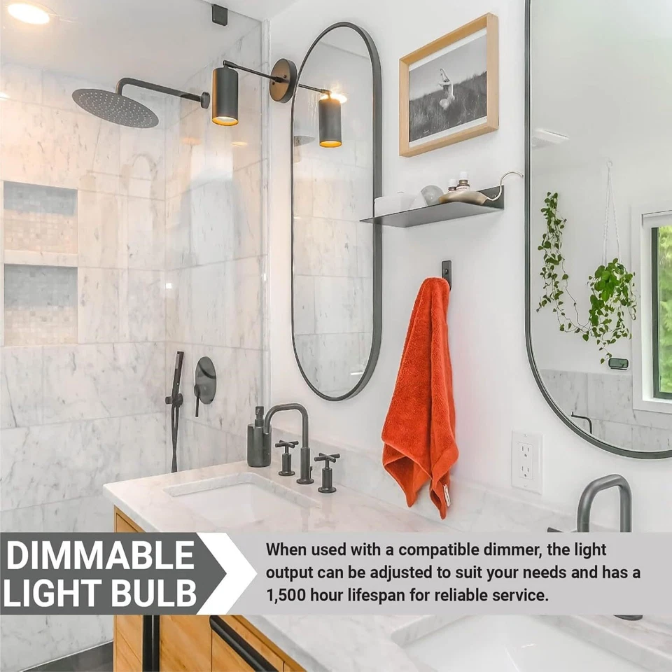 6Pack Tubular Light Bulbs, Frosted Tube T6.5 Bulb, 40W, 2600K, 290LM, BA15D - Image 4 of 4