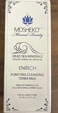 MOSHEKO ENRICH Purifying Cleansing Toner Milk MSRP  $129.99 4 Fl Oz New Sealed
