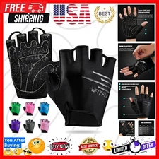 Non-Slip Half-Finger Workout Gloves for Cycling, Weightlifting & Outdoor Sports