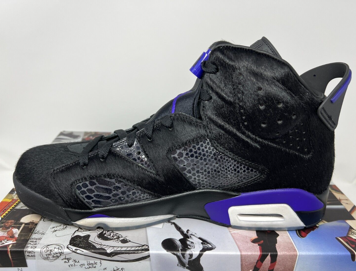 Air Jordan 6 Retro x Social Status Pony Hair 2019 AR2257 005 Uomo Taglia 11