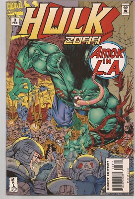HULK 2099 #3   DIRECT EDITION   GERARD JONES   MALCOLM DAVIS COVER ART   1995