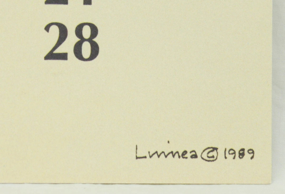 APRIL 1989 Landscape Vintage Primitive Lithograph Folk Art Calendar Poster  | eBay