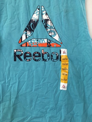 New Reebok Boys Teal Blue Reebok Tank Top Sleeveless Shirt Many sizes - Picture 4 of 4