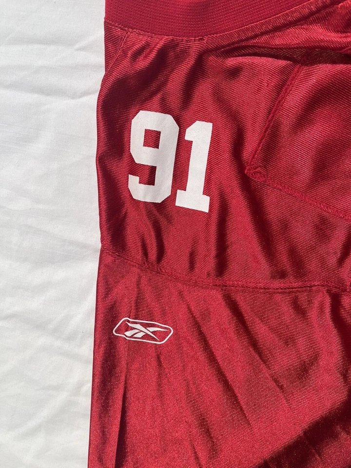 Футболка REEBOK NFL New York Giants No91 Justin Tuck с вышивкой красная размер: XL - Изображение 4 из 4