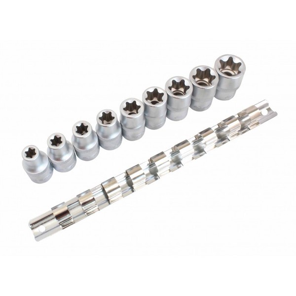 "1/2\" SteckschlüSsel Bit Nuss-Satz, E Profil Aussen Torx, NüSse E10-E24"-image