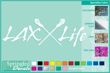 LAX LIFE cut vinyl decal #1 car truck window Lacrosse Life stickers