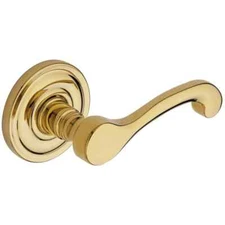 Baldwin 5445V003RDM Estate Colonial Lever Set w/5048 Rose Polished Brass
