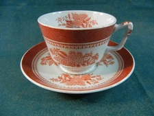 Spode Red Fitzhugh Fine Stone London Shape Cup and Saucer Set(s)