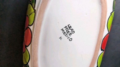 Mexican Talavera Pottery Boat Bowl Hand Painted . Lead Free EUC . 16"X5"X2.5" - Picture 9 of 9
